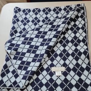 ECU 30x40 Elegantbaby Blue and White Argyle Wrap/Scarf